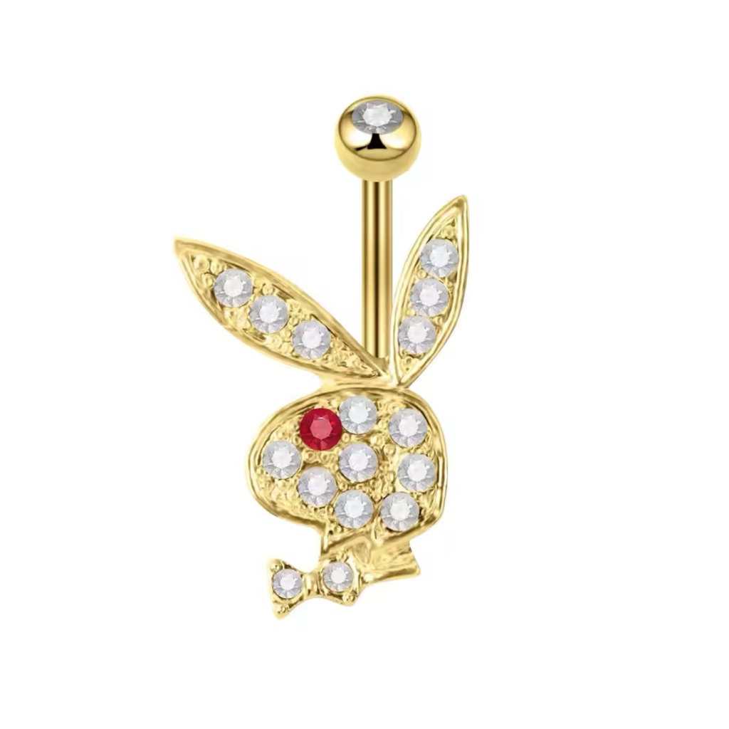 Nwot Playboy Gold Gem Rhinestone Belly Piercing Stunning Gorgeous Shiny Gift 19$